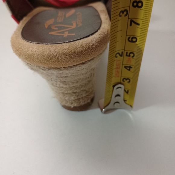 A2 by Aerosoles Red and White Striped Sandals Size 8.5 - Picture 9 of 9
